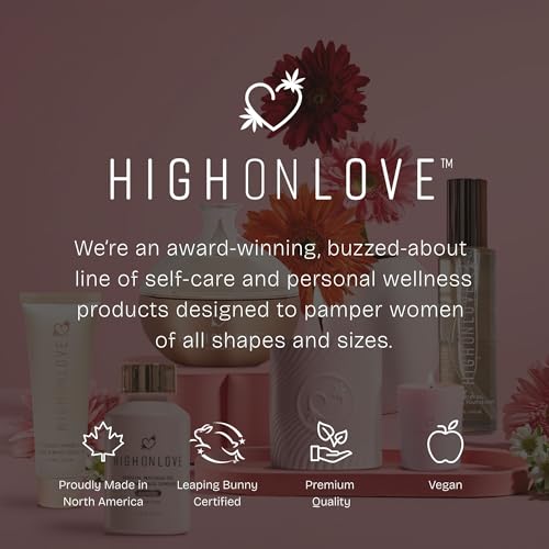 HIGHONLOVE Natural Body Oil with Hemp Seed, Grape Seed, & Vitamin E Oil - Moisturizing Body Glow with a Non-Greasy, Glowy Finish by High On Love (120 ml) (Tropical Sunset)
