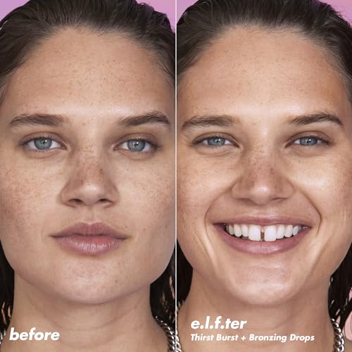 e.l.f. SKIN The Hottest Drops Duo, Holy Hydration! Thirst Burst & Bronzing Skincare Set, For A Dewy, Sun-Kissed Look, Vegan & Cruelty-Free