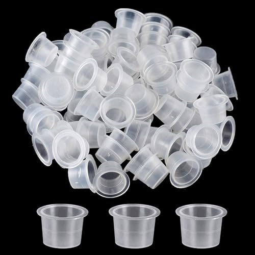 WZPB Ink Caps - 300Pcs Large Tattoo Ink Cups 15MM Ink Caps Pigment Cups Disposable Cups for Tattoo Ink Supplies