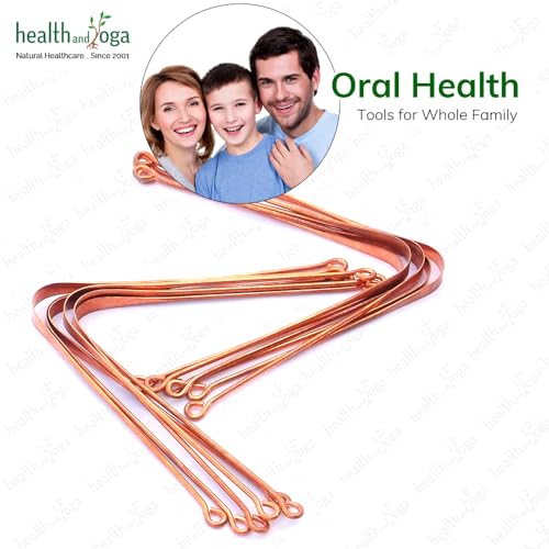 HealthAndYoga¢â qSwipe Lite Copper Tongue Cleaners (Pack of 12) ? Prevents Bad breath, Improves taste- Flexible, Curved ends provide good grip ? Complete Oral Care/Hygiene for Travel/Office/Home