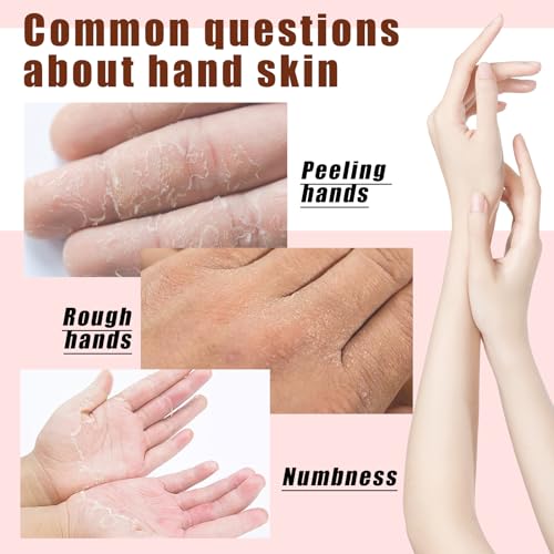 6 Pairs Hand Mask for Dry Cracked Hands,Nourishing Moisturizing Gloves,Hands Moisturizer for Deep Moisturizing,Silky Smooth Moisturizing Gloves,Hand Care Mask Set(A)