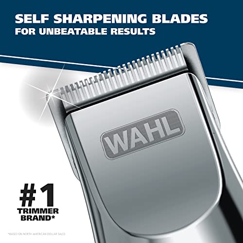 Wahl Groomsman Rechargeable Beard Trimmer kit for Mustaches, Nose Hair, and Light Detailing and Grooming with Bonus Wet/Dry Battery Nose Trimmer ? Model 5622v