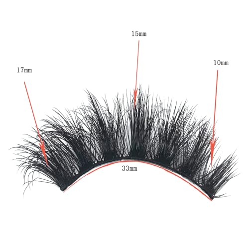 Eye Lashes Natural Look Clear Band Cat Eye False Eyelashes Fluffy Mink Fox Lashes Wispy 5D Volume Durl Lashes Strip Eyelash Extension Look
