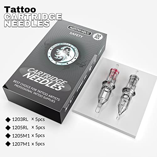 Tattoo Kit Wormhole Rotary Tattoo Practice Machine Kit for Beginners Tattoo Cartridge Needles Tattoo Machine Kit with Tattoo Inks Power Supply Tattoo Pen Kit WTK162