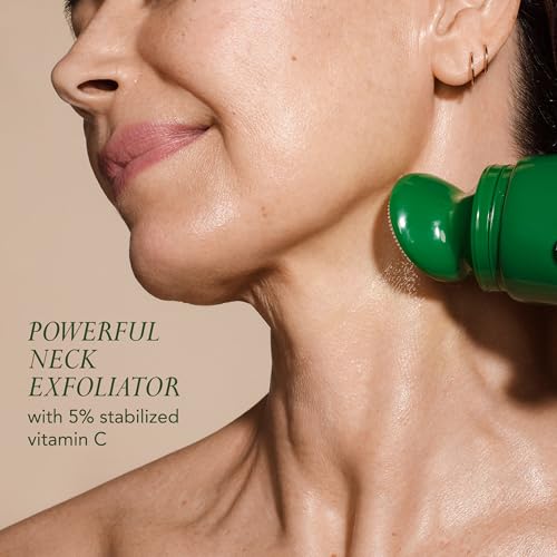 KAT BURKI Form Control Neck Contour & Exfoliating Pen, Exfoliating Serum with 5% Stabilized Vitamin C, Pumpkin & Papaya Enzymes, Marine Collagen & Irish Sea Moss, 3.4 Fl Oz