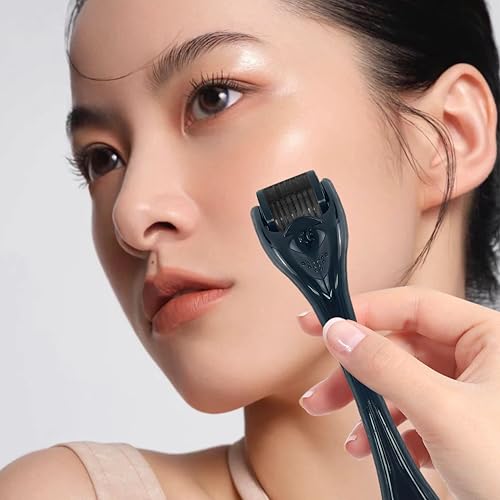Derma Roller Microneedling Roller for Face - 0.25mm, (Black)