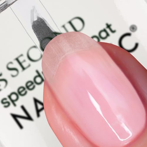 Nails Inc 45 Second Speedy Gloss Nail Polish Top Coat, Rapid Dry, Air Dry, Ultra Glossy, Chip Resistant, Long Wearing, Streak Free Shine, Strong Nail Polish Sealer, Clear, 0.47 Fl Oz