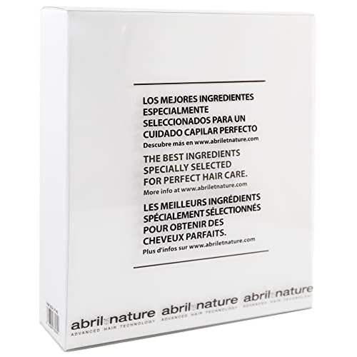 abril et nature - Professional Anti-Frizz Hair Care Set - Hydrates and Maintains Smooth Hair - Shampoo, Conditioner, and Serum Pack for Frizzy Hair - Softer and Shiner Hair - 550 ml/18,59oz