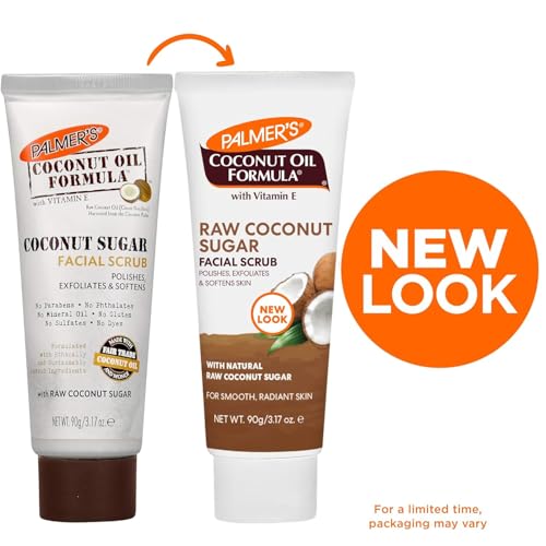 Palmer's Coconut Oil Formula Coconut Sugar Facial Scrub Exfoliator, 3.17 Ounces (Pack of 3)