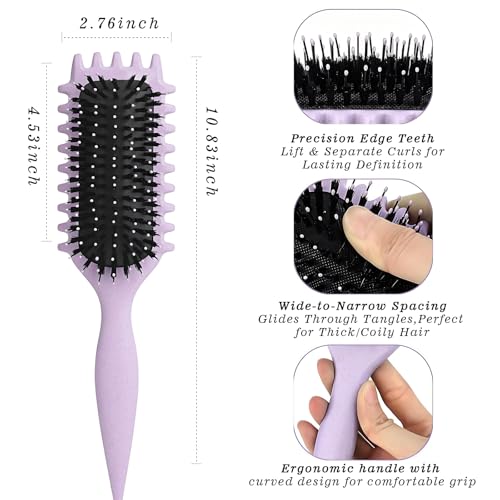 Curly Hair Brush,2025 Curly Hair Products Curl Defining Brush, Bounce Defining Hair Shaping for Women Men