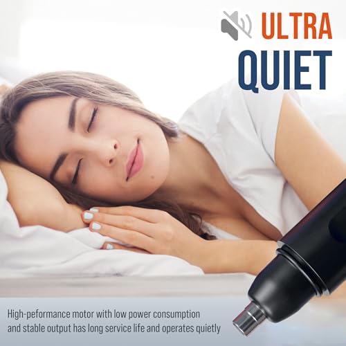 7AM2M Personal Care Electric Nose and Ear Hair Trimmer ? Rechargeable, 9000 RPM High-Speed Precision Cutting, Detachable Washable Blade, Portable Design Black