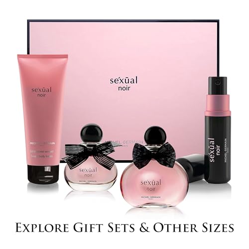 Michel Germain Sexual Noir Eau de Parfum Fragrance Spray, Top Notes of Strawberries, Mandarin and Lime, Long-Lasting, Warm Floral & Sensual Gift for Her