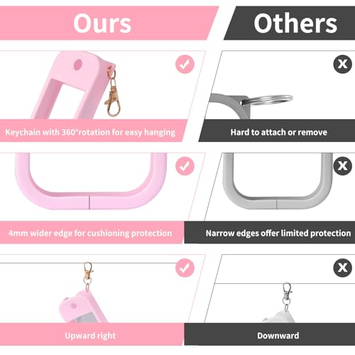 3pcs Silicone Case Compatible With Touchland Hand Sanitizer Spray, Protective Case With Keychain For Spray 1 Fl Oz, Travel Size, Compatible With Power Mist & Glow Mist, (Pink, Blue, White)
