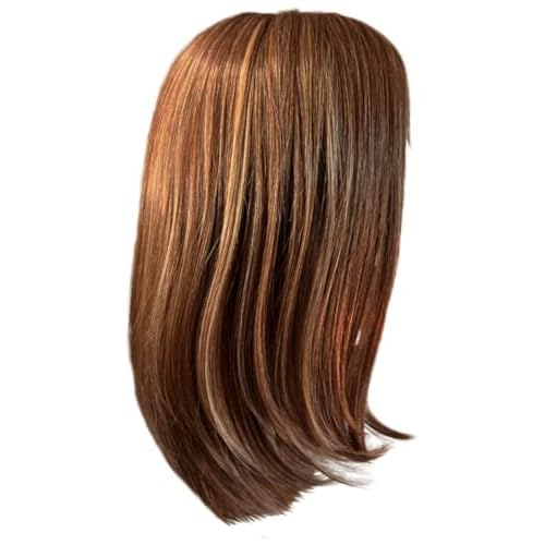 GABOR Front Cover Layered Long Bob Style Wig, Hand-Tied Mono Top by Hairuwear, Average Cap - GF8-29SS Hazelnut