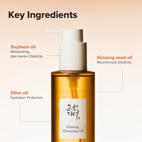 Beauty of Joseon Ginseng Cleansing Oil Waterproof Makeup Remover for Sensitive, Acne-Prone Facial Skin. Korean Skin Care for Men and Women, 210ml, 7.1 fl.oz