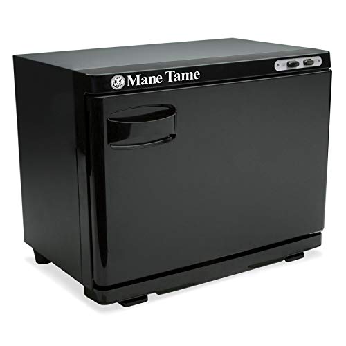MANE TAME Professional Barber Large Towel Warmer With UV - Pre-Hot Towel Facial Shave Cabinet comfortably fits (28) 15" x 28" Towels