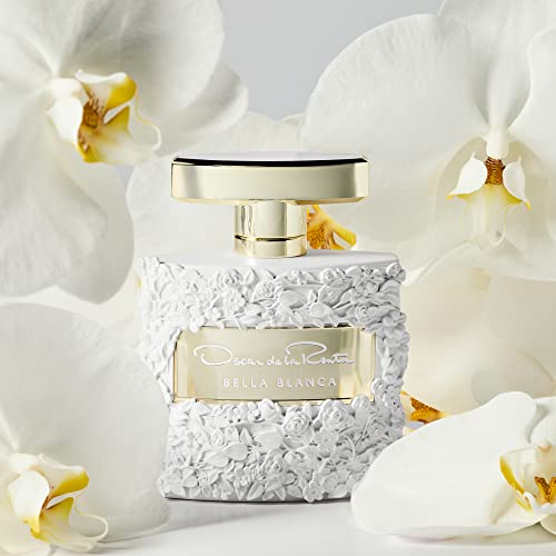 Oscar de la Renta Bella Blanca Eau de Parfum 3 Piece Gift Set for Women - Perfume Spray 3.4 Fl. Oz, & 1.0 Fl. Oz., and Body Lotion 3.4 Fl. Oz.