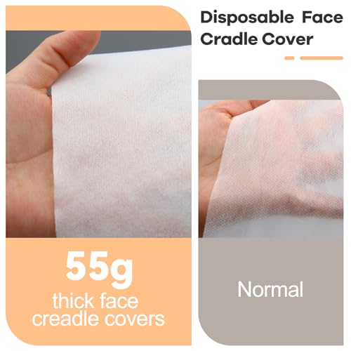Disposable Face Cradle Covers?Medical-Grade, SPA Face Rest Covers Headrest Covers for Massage Tables Massage Chairs 16x 12inches/ 40 x 30 cm (300pc large face cover)