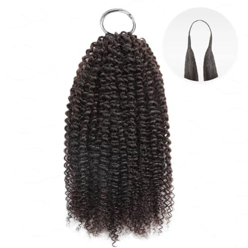 QVR Crochet Braiding Human Hair Bulk Pre Looped Afro Kinky V Bulk for Kinky Twist Ombre 24 inch 56 Gram Per Pack Natural Black Color