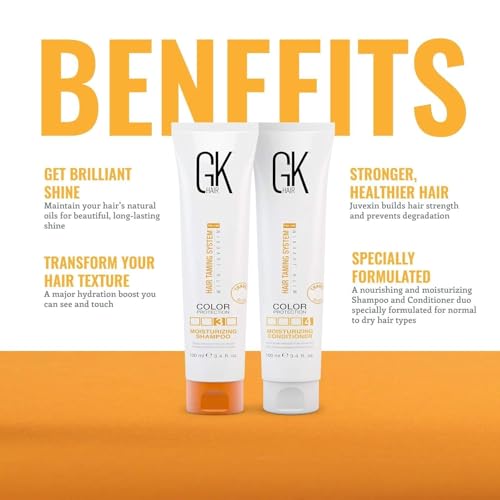 GK HAIR Global Keratin Moisturizing Shampoo and Conditioner Sets (Moist 100ml Cashmere 50ml)