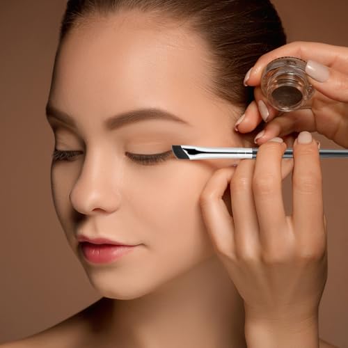5 Pack Eyeliner Brushes Angled Eyebrow Concealer Brushes Ultra Thin Slanted Flat Angle Eye Makeup Brushes for Precision Makeup Application, Beauty Cosmetic Tool