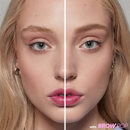 Kosas Brow Pop - Longwear Eyebrow Makeup, Dual-Sided Defining Pencil with Castor Oil for Soft, Natural Look of Real Hair - Honey Blonde