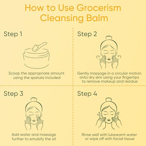 Grocerism Makeup Remover & Cleansing Balm with Manuka Honey & Centella Asiatica, Soothing Cleansing Balm with Beef Tallow for Dry, Sensitive Skin, Deep Cleanse & Moisturize, 3.53 Oz Organic Skincare