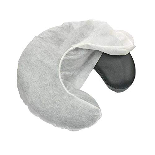 ZMDREAM Pack of 75 Headrest Covers Fitted Disposable Massage Face Rest Cradle Covers White & Black