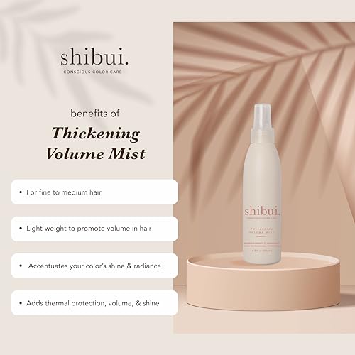 SHIBUI Thickening Volumizing Mist, Adds Volume, Bounce & Shine, Color-Safe, Vegan & Sulfate-Free, 6.5 Fl Oz