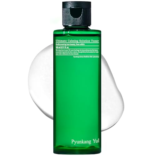 [PKY] Pyunkang Yul Ultimate Calming Solution Toner with Honeysuckle Flower, Ceramides, Hyaluronic Acid, Centella Asiatica, for Moisturized, Nourishing, Sensitive, Tired Facial Skin 3.71fl.oz.
