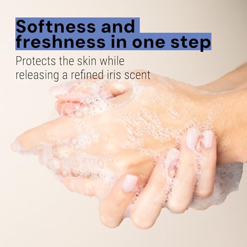 Panier des Sens - Liquid Hand Soap Refills ? Blooming Iris Foaming Hand Soap Refill ? French Coconut Oil Moisturizing Hand Wash - Kitchen & Bathroom Hand Wash- Soft Soap Refill 96% Natural - 34 Floz