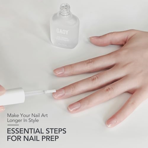 GAOY 2 Pcs Nail Primer, 16ml Acid-Free Natural Nail Prep Bond Primer, Air Dry for Acrylic and Gel Polish