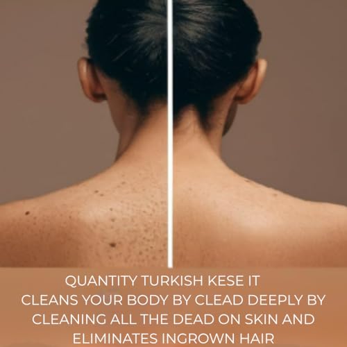 Turkish Hammam Exfoliating Mitt ? 100% Natural Floss Silk Kese Glove, Deep Body Scrubber & Dead Skin Remover for Smooth Radiant Skin, Spa Quality Exfoliator (2 Pack)