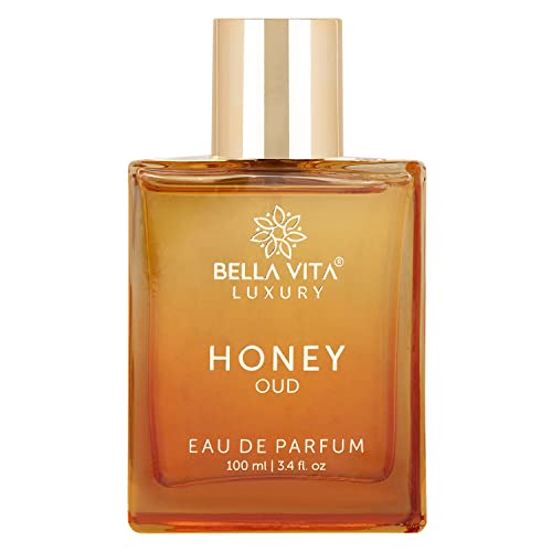 BellaVita Luxury Honey Oud Eau de Parfum (3.4 fl. oz.) | Patchouli, Vanilla, Bergamot, Floral & Spicy + Made with Clean & Vegan Essentials Oils + Cruelty Free | Long-Lasting Unisex Fragrance