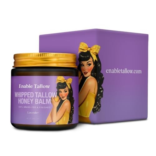 Face & Body Cream ? Whipped Beef Tallow & Manuka Honey Balm for Dry Skin, Eczema & Sensitive Skin ? Natural Moisturizer, Lavender Scent, 4oz