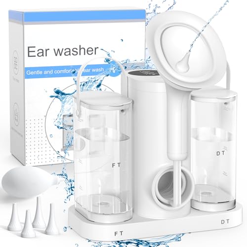 Ear Wax Removal, Professional Electric Ear Cleaner with IPX7,Effective Ear Irrigation for Adults, Safe Ear Cleaning Tool for Family