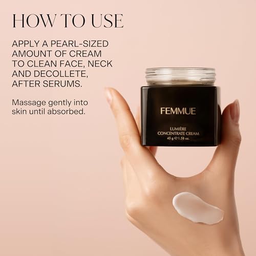 FEMMUE Lumi?re Concentrate Cream Face Moisturizer (1.58 fl oz) | With Vitamin C, Shea Butter, Niacinamide & Peptides | Supports Skin Elasticity & Barrier | Korean Beauty Skin Care