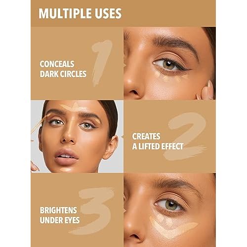 SHEGLAM 12HR Full Coverage Concealer Matte Finish Concealer Stick for Under Eye and Dark Circles - Linen