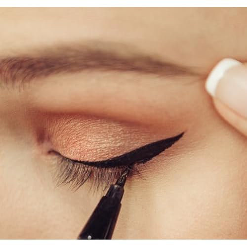 Infinity Liquid Eyeliner in Shade Enigma Long Lasting Waterproof Liquid Eyeliner Naturally Formulated, Vegan & Gluten-Free Longwearing with Ultra-Fine Tip - (Carbon Black)