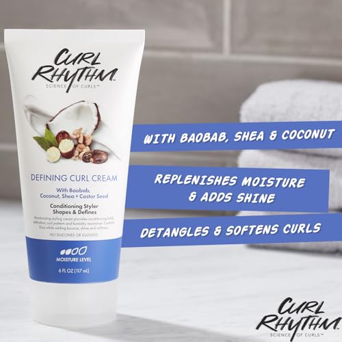 Defining Curl Cream - Hair Moisturizer for Curly Hair - Curl Styling Cream for Frizz Control, Bounce, and Shine - Sulfate Free - 6 oz