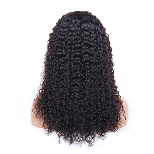 JYZ Half Wig Human Hair 300% Density 3 In 1 Seamless Flip Over Half Wig Invisible Hairline Glueless Wear and Go Beginner Friendly Curly Human Hair Wigs for Women 24 Inch