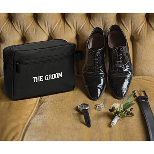 Kacctyen 10 Set Groomsmen Gifts Men Toiletry Bags Men's Travel Shaving Kit Oxford Cloth Travel Bag Toiletry Case Pouch Gifts for Wedding Bachelor Party Favors