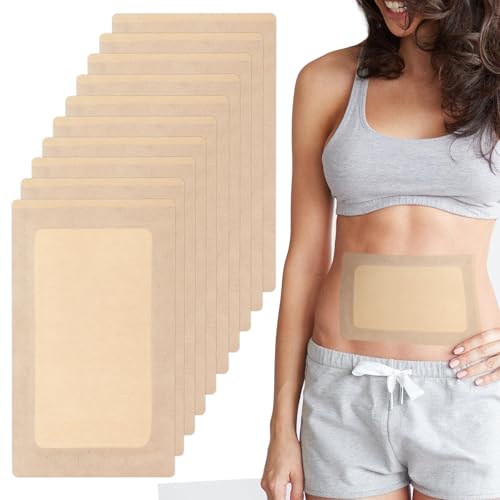 20Pcs Castor Oil Pack Wrap,Extra Large 11.02 * 6.29in for Pure Castor Oil, No Washing Self Adhesive with High Absorbent Organic Cotton Flannel, Anti Massage Oil Leak, for Women Men