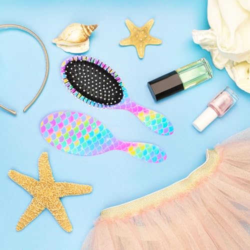 Kids Hair Brush Girls, Toddler Wet Dry Detangling Hair Brush for Curly Thick Hair Pain-Free Comb Girls Kids Women Unicorn Mermaid