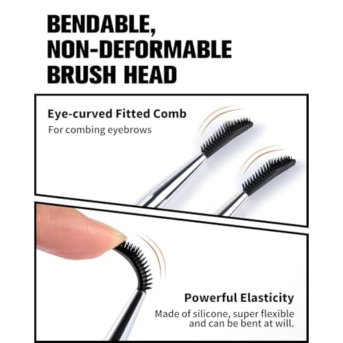 EIGSHOW Dual-Ended Precision Eyebrow Brush and Comb for Eyeliner Lining, Sculpting Brows, Professional Eye Makeup Tools (D109)