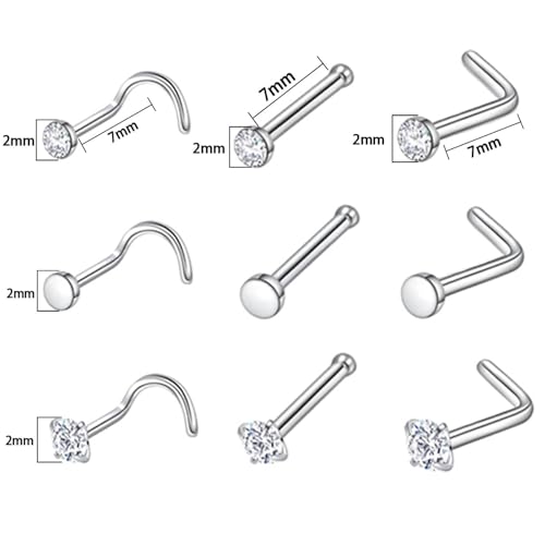 94PCS Mixed-pack Piercing Kits for All Body Piercings Stainless Steel 14G 16G 20G Jewelry and Needle with Tools Nose Septum Lip Ear Belly Button Cartilage Tragus