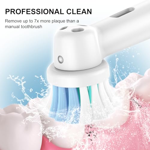 SetSail Toothbrush Heads for Oral B, 8 Pack Professional Electric Toothbrush Replacement Heads Medium Soft Dupont Bristles Replacement Toothbrush Heads Precision Clean Brush Heads Refills