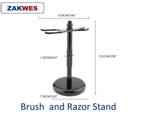 Men's Shaving & Grooming Set, Double Edge Safety Razor, Shaving Brush, Razor & Brush Stand,10 Blades, Shaving Bowl, Valentine Gift For Men, Gift for Fathers/Dads (Black).