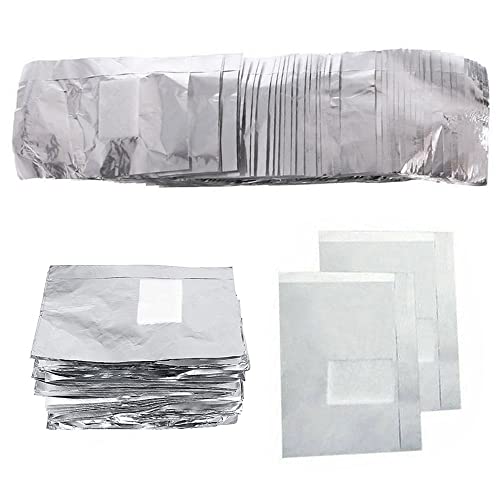 400Pcs Nail Polish Remover Gel Nail Foil Wraps Aluminium Soak Off Foils Cotton Pads Gel Nail Polish Wraps Removal Tool Finger Nail Polish Remover with Lint-Free Lager Cotton Pad