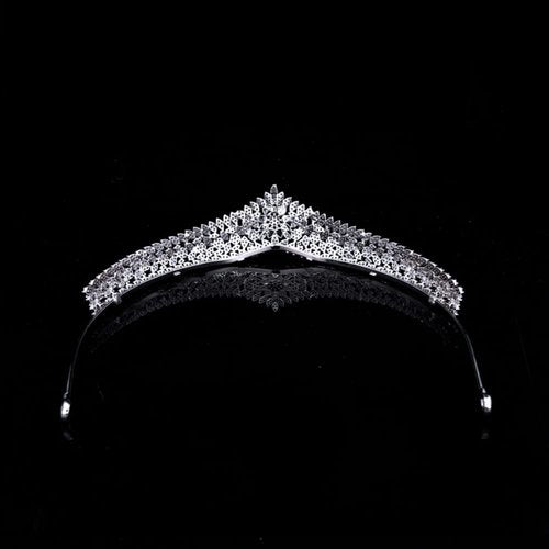 Cubic Zirconia Wedding Tiaras for Bride Small Sweet 16 Birthday Prom Queen Crown Pageant Headpieces Coronas Para 15 Anos Quinceaneras 2026 Silver Bridal Hair Accessories
